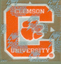 Clemson University 3 inch Lextra Iron On Logo Patch  