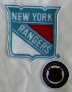 New York Rangers 2 1/2 inch Lextra Iron On Logo Patch  