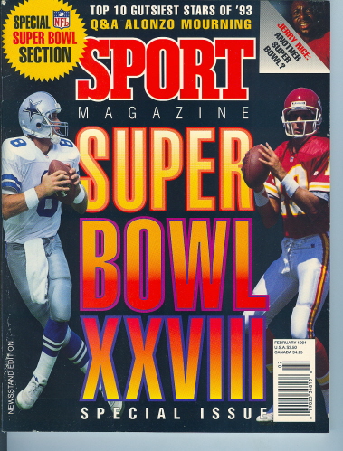 1991 Sport Magazine Troy Aikman Joe Montana Super Bowl  